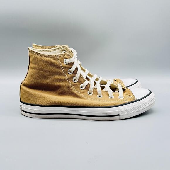 Converse Shoes Men 8 Brown Canvas Chuck Taylor All Star High Top Trainer Sneaker - Picture 1 of 9
